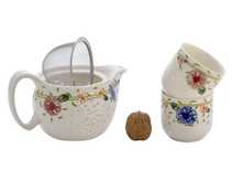 Набор посуды для чайной церемонии из 7 предметов # 41451 фарфор: чайник 350 мл 6 пиал по 60 мл