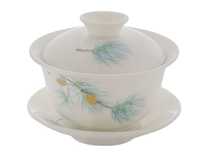 Набор посуды для чайной церемонии из 9 предметов # 41485 фарфор: Гайвань 145 мл гундаобэй 158 мл сито 6 пиал 57 мл